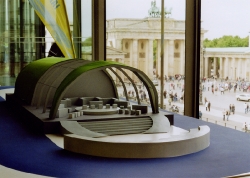 Modell für die Kulturarena der Leichtathletik WM in Berlin